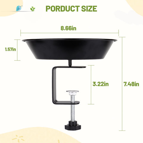 BOLITE easy-install bird feeder with two-step setup for railing installation