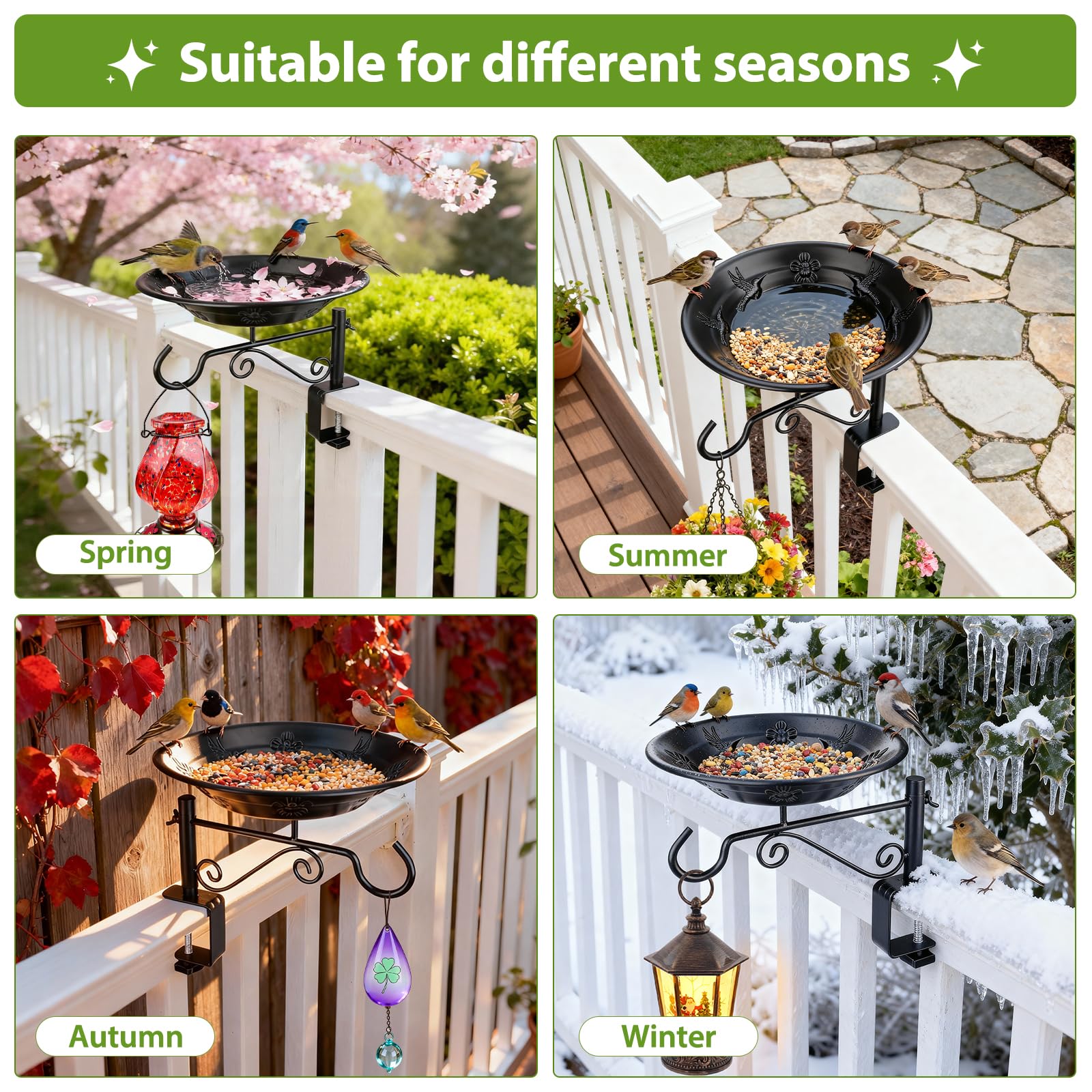 BOLITE heavy-duty cast-iron body endures outdoor use year-round.