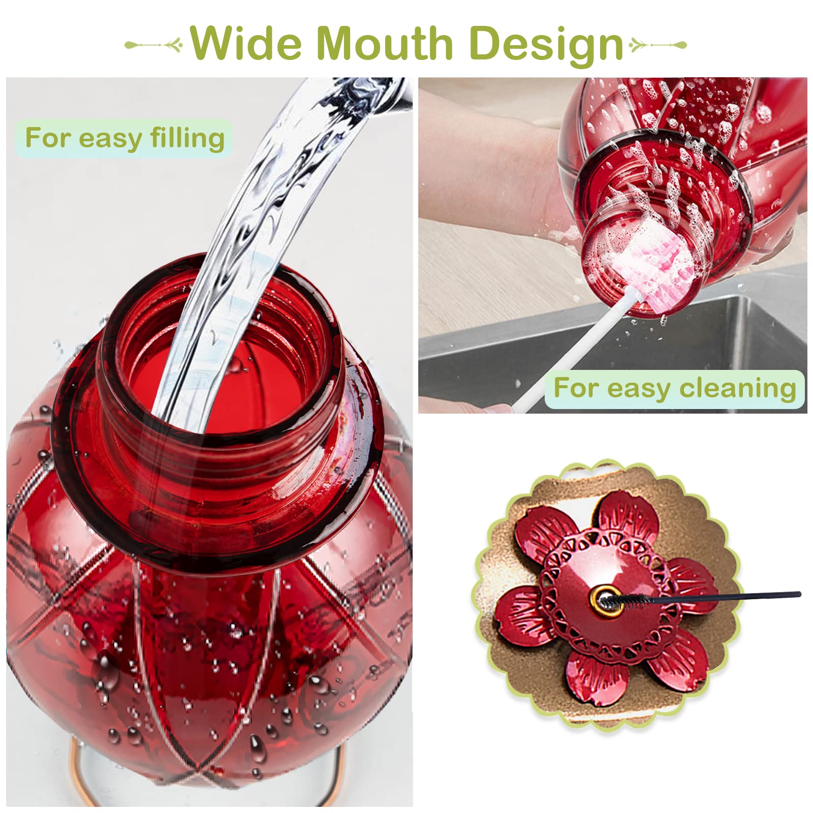 BOLITE feeder features circular perches for comfortable bird rest.