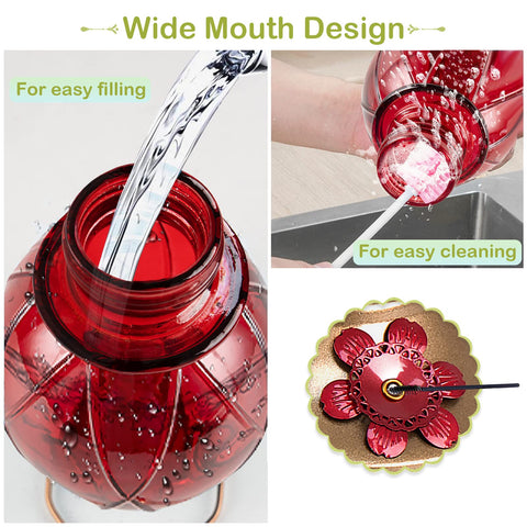 BOLITE feeder features circular perches for comfortable bird rest.