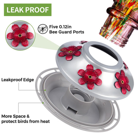 BOLITE five-port hummingbird feeder offers multiple feeding spots