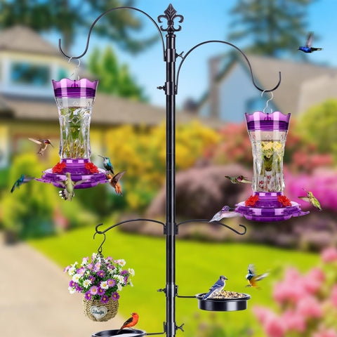 BOLITE feeder features four bee guard ports for steady nectar access