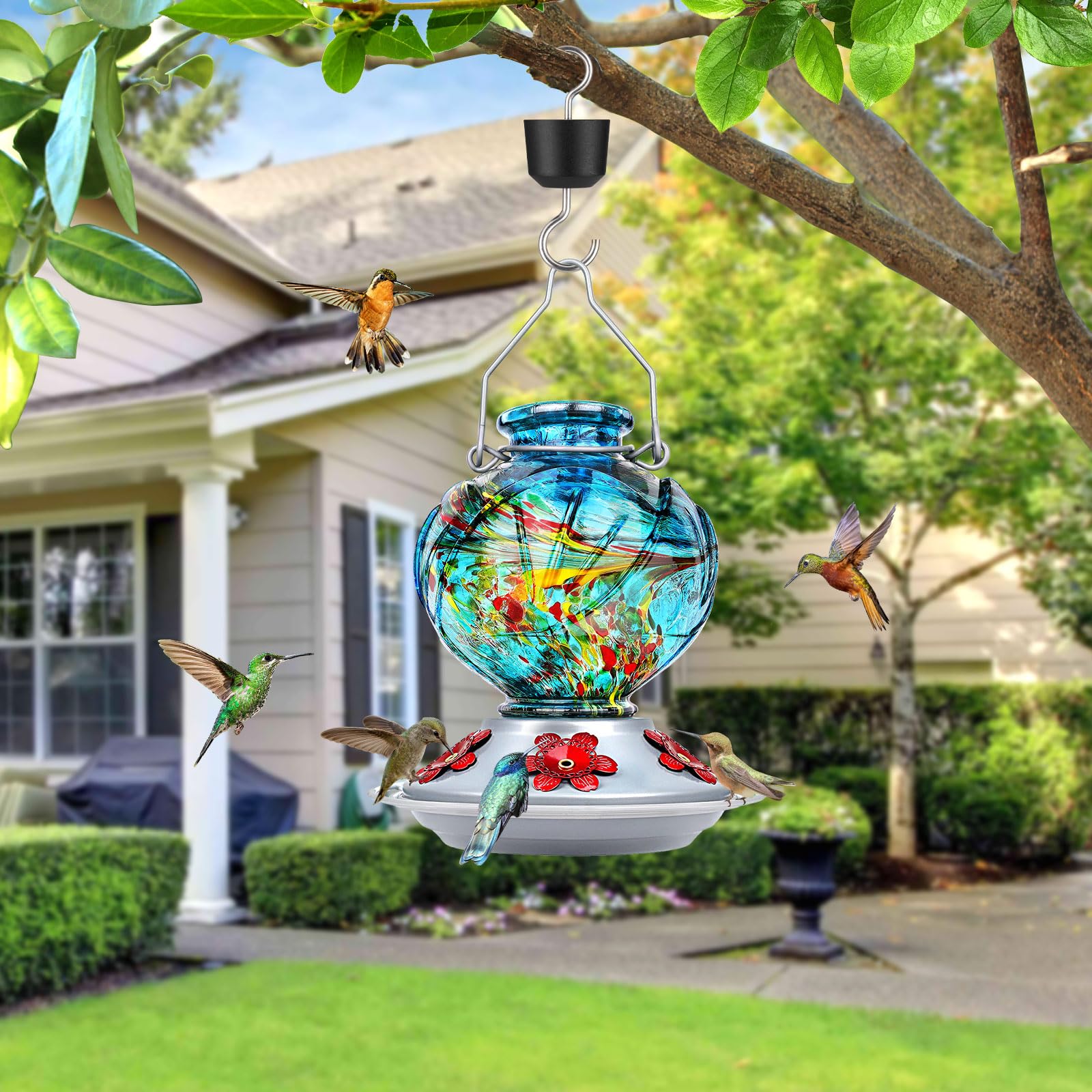 BOLITE hand blown glass design adds artisanal charm to outdoor decor