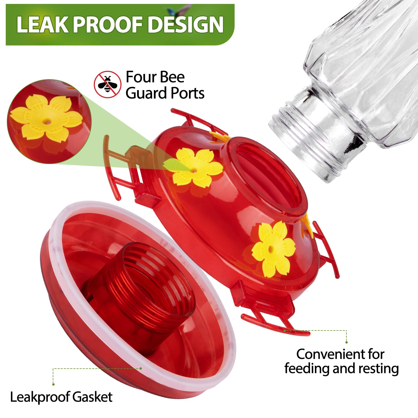 Bolite feeder base with leak-proof gasket reduces spills