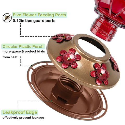 BOLITE feeder includes metal hanger for versatile hanging options.