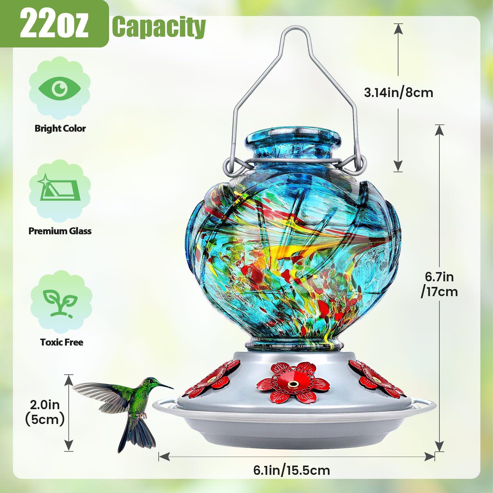 BOLITE hummingbird feeder makes a thoughtful gift for nature lovers