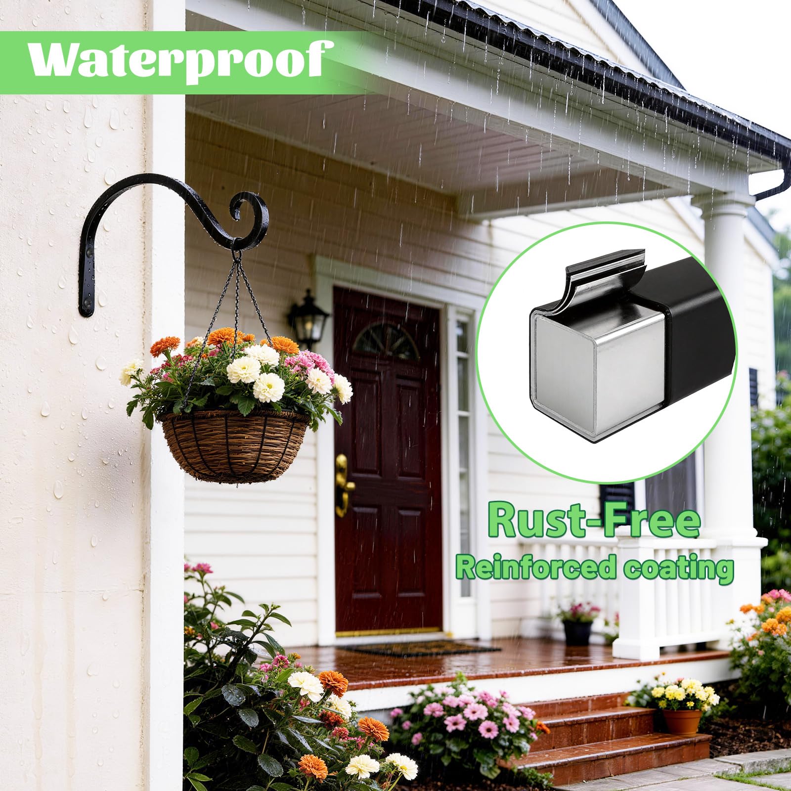 BOLITE lantern hanger enables safe, elegant outdoor lighting display.