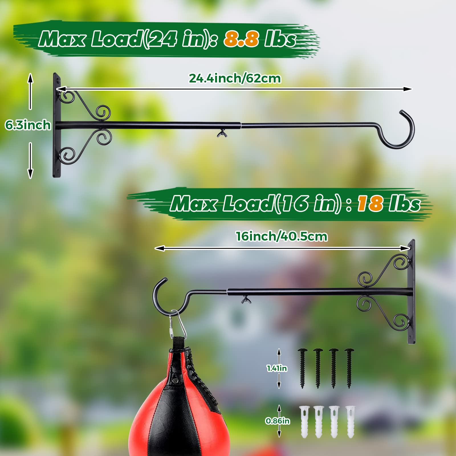 BOLITE multiuse hanger supports planters, lights, and ornaments.