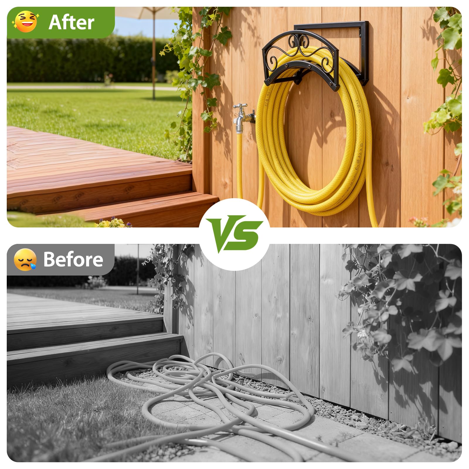 BOLITE neat yard organization with hose storage solution