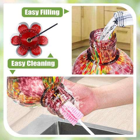 BOLITE 22-ounce nectar capacity reduces refills during bird visits.