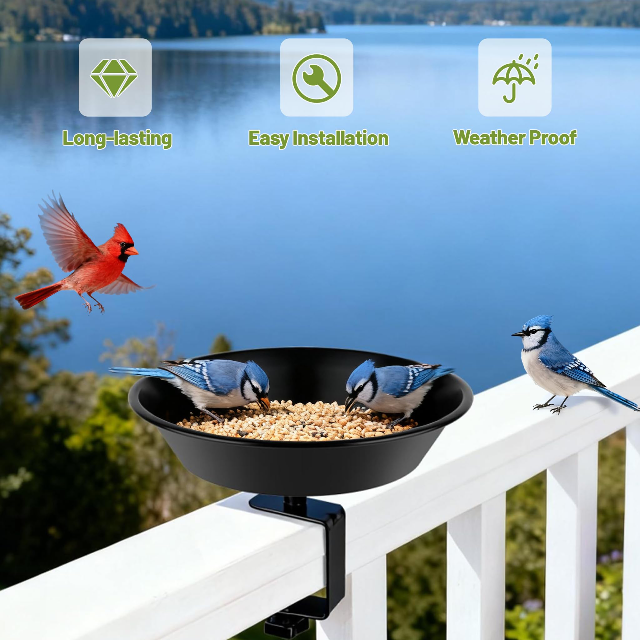 BOLITE outdoor bird feeder enhances garden decor while feeding birds