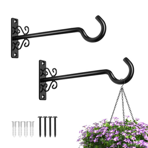 BOLITE plant hanger 8inch wall hook provides sturdy support for hanging planters.