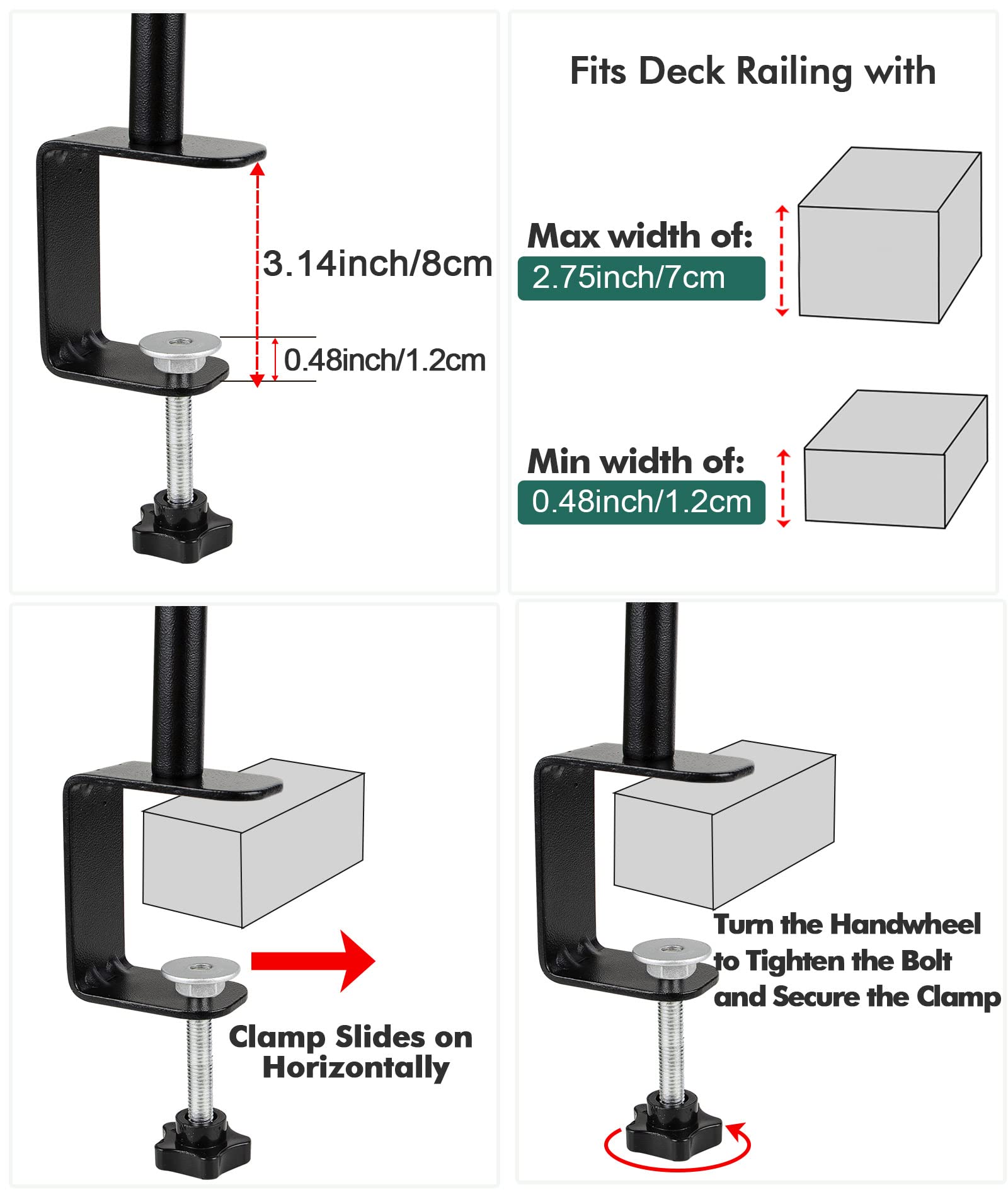 BOLITE railing bird feeder includes a plastic water tray for birds.