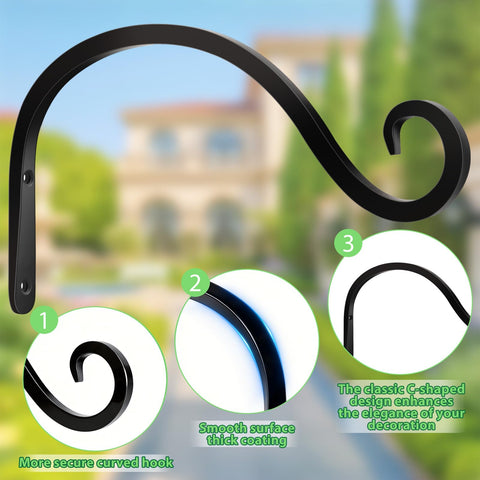 BOLITE wall mount planter hanger adds stylish, durable indoor outdoor support.
