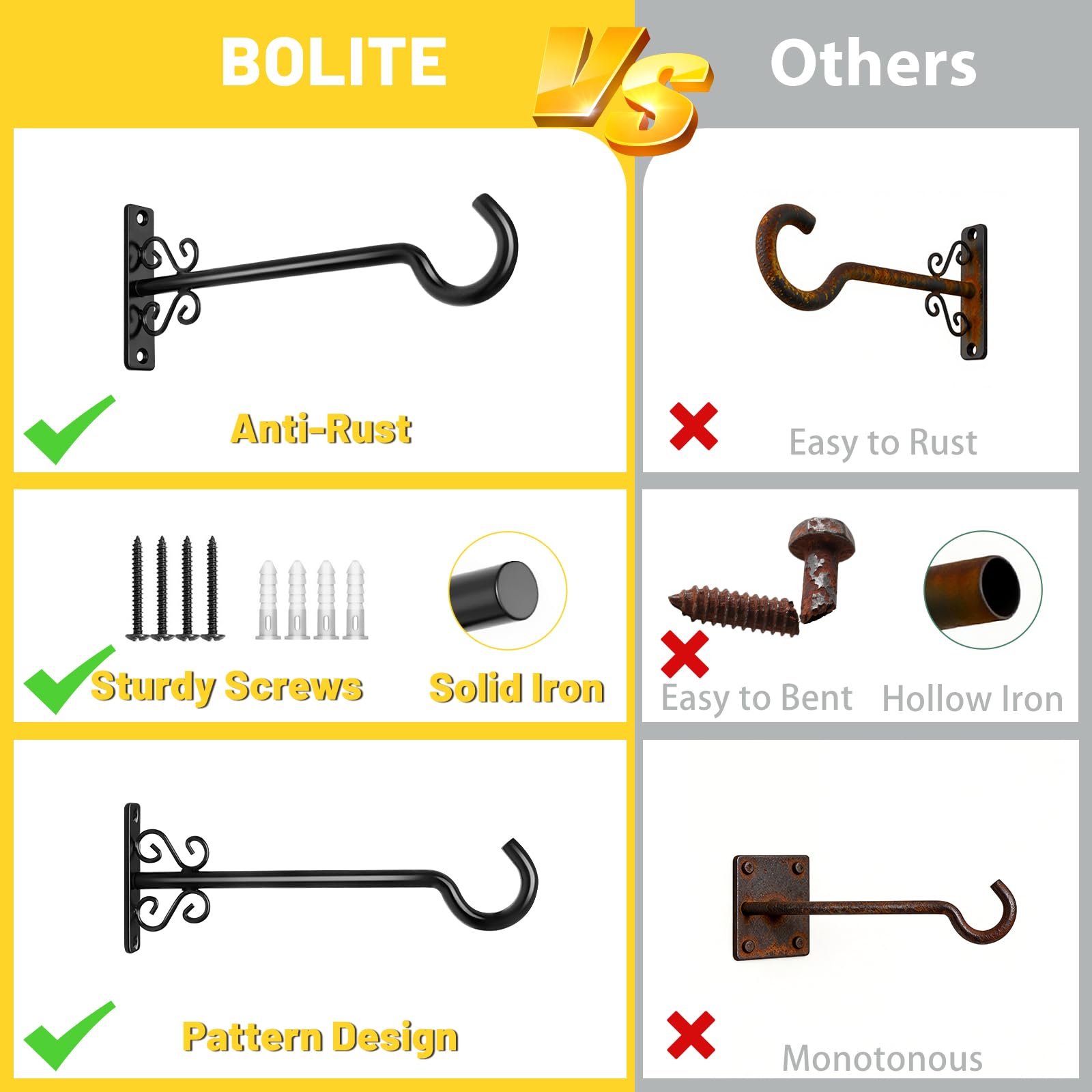 BOLITE wind chime hanger adds stability to outdoor accents.