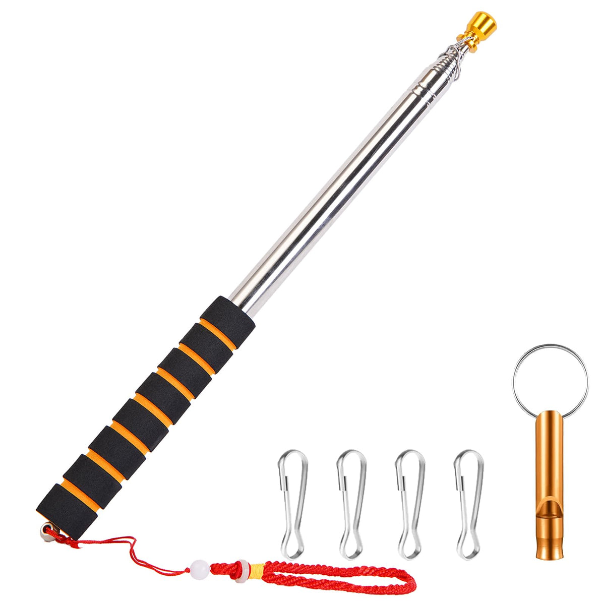 Boliyoooki 9-8ft telescopic flag pole extended for outdoor visibility and versatility
