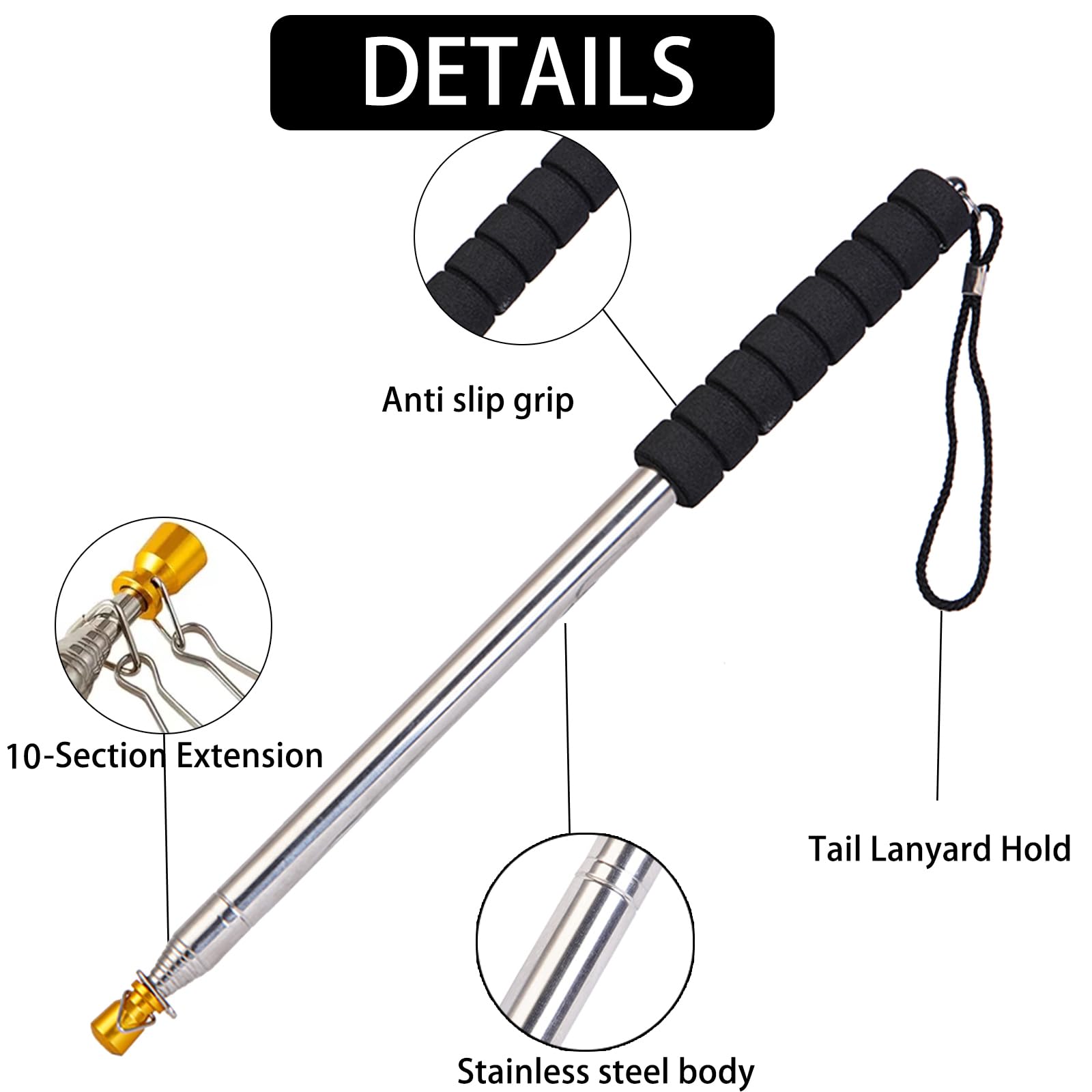 Boliyoooki flag pole with anti-slip grip enhances control during demonstrations.