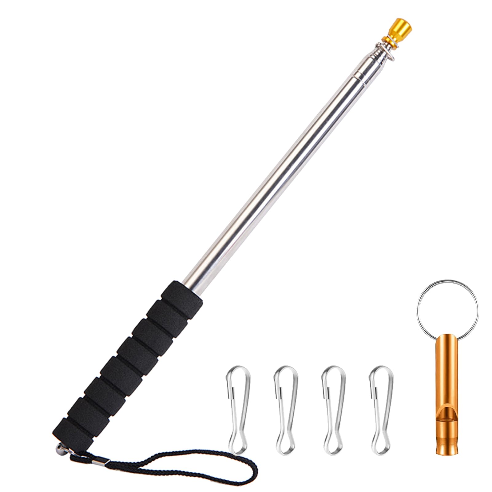 Boliyoooki flag pole 9.8ft extendable for outdoor tours and festivals.