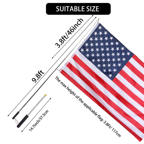 Boliyoooki stainless steel flag pole ready for durable, rust-resistant use.