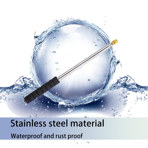 Boliyoooki 9.8ft pole expands from 1.23ft to 9.8ft for versatile use.