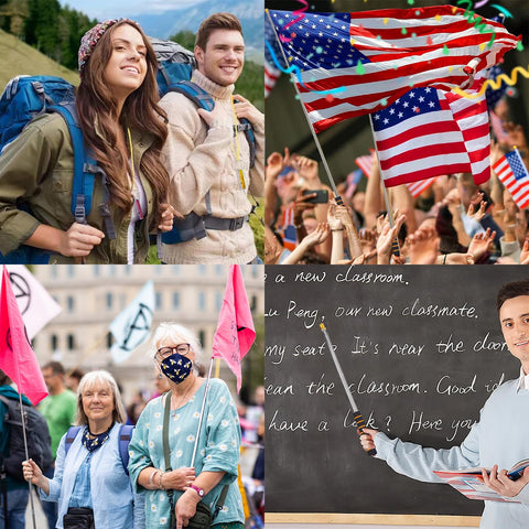 Boliyoooki tour-guide flag pole ideal for presenters and outdoor lessons