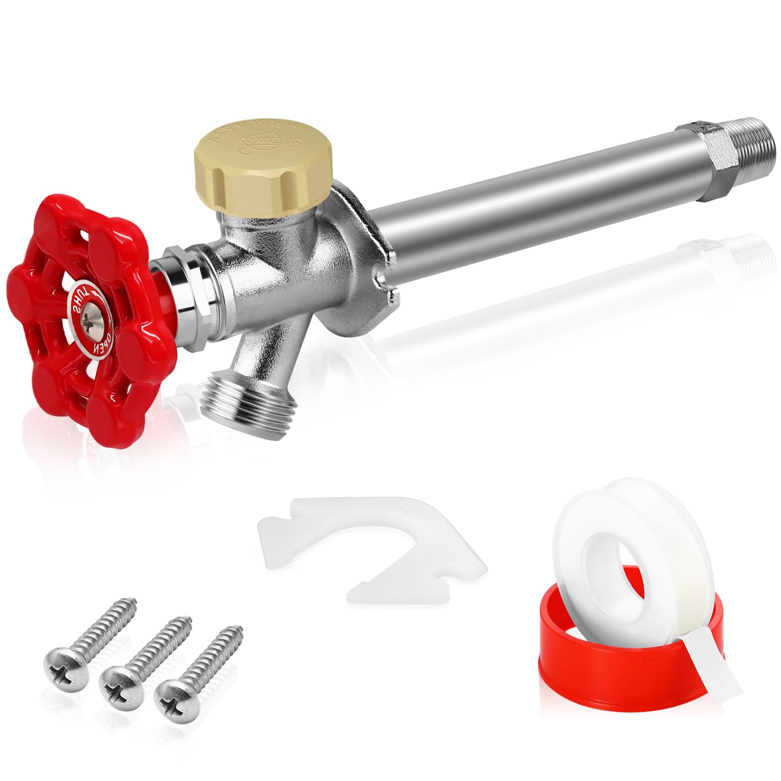 Boltigen 8-inch anti-siphon sillcock showcases frost-free design protecting pipes in cold weather.