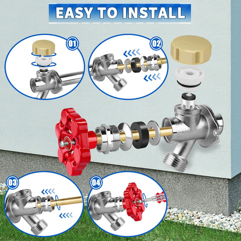 Boltigen anti-siphon frost-free sillcock valve repair compatible with ASSE 1019-A