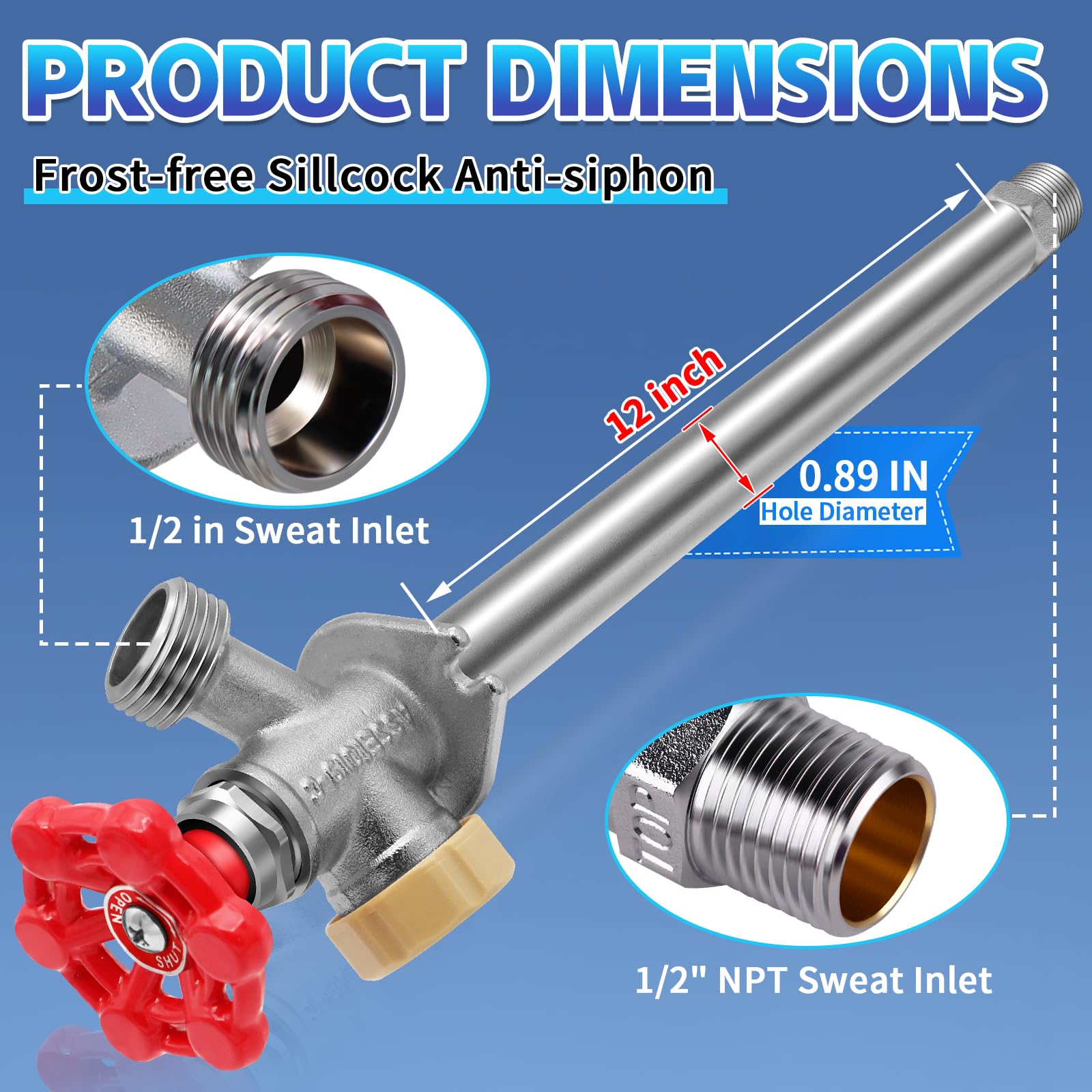 Boltigen anti-siphon hose bibb valve protects backflow while enabling easy hose attachment.