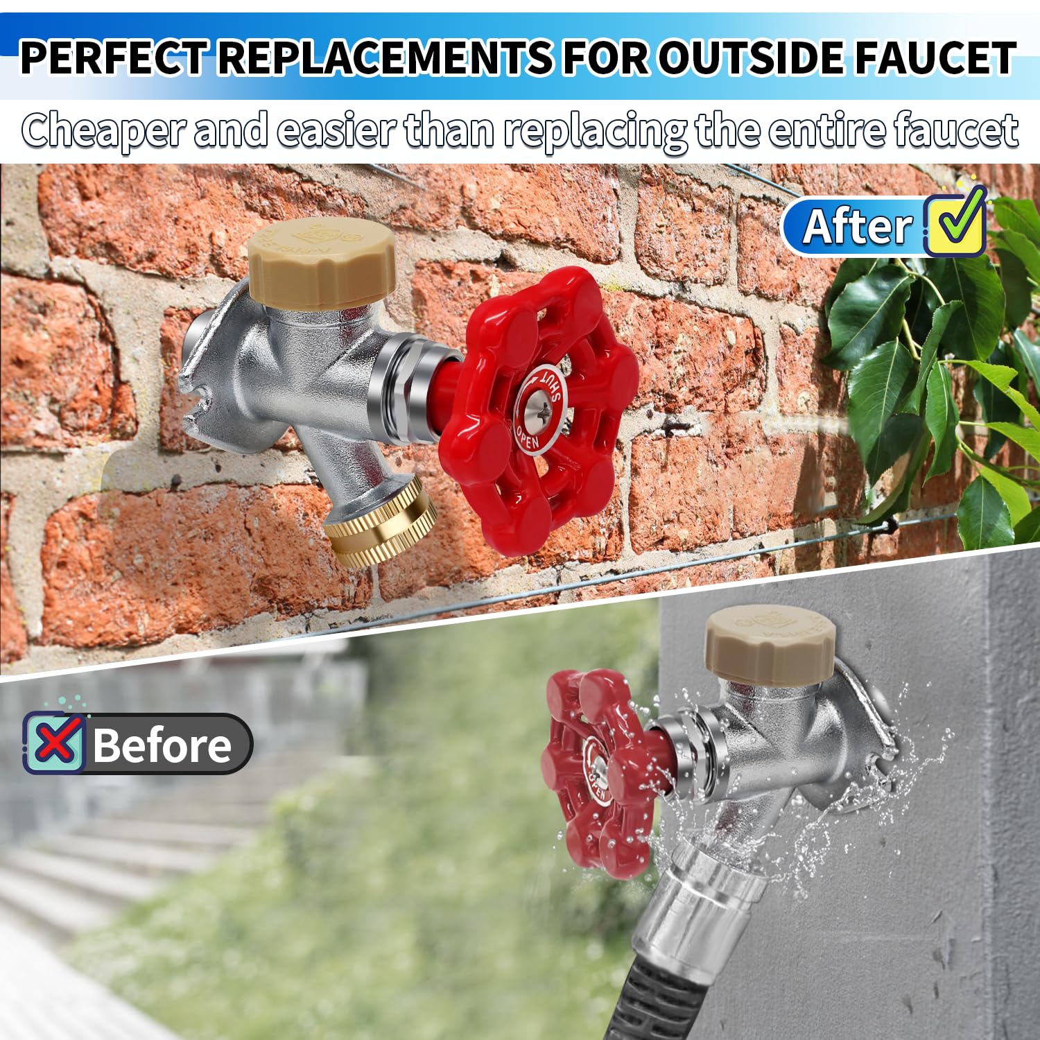 Boltigen durable brass and plastic components resist corrosion in outdoor settings.