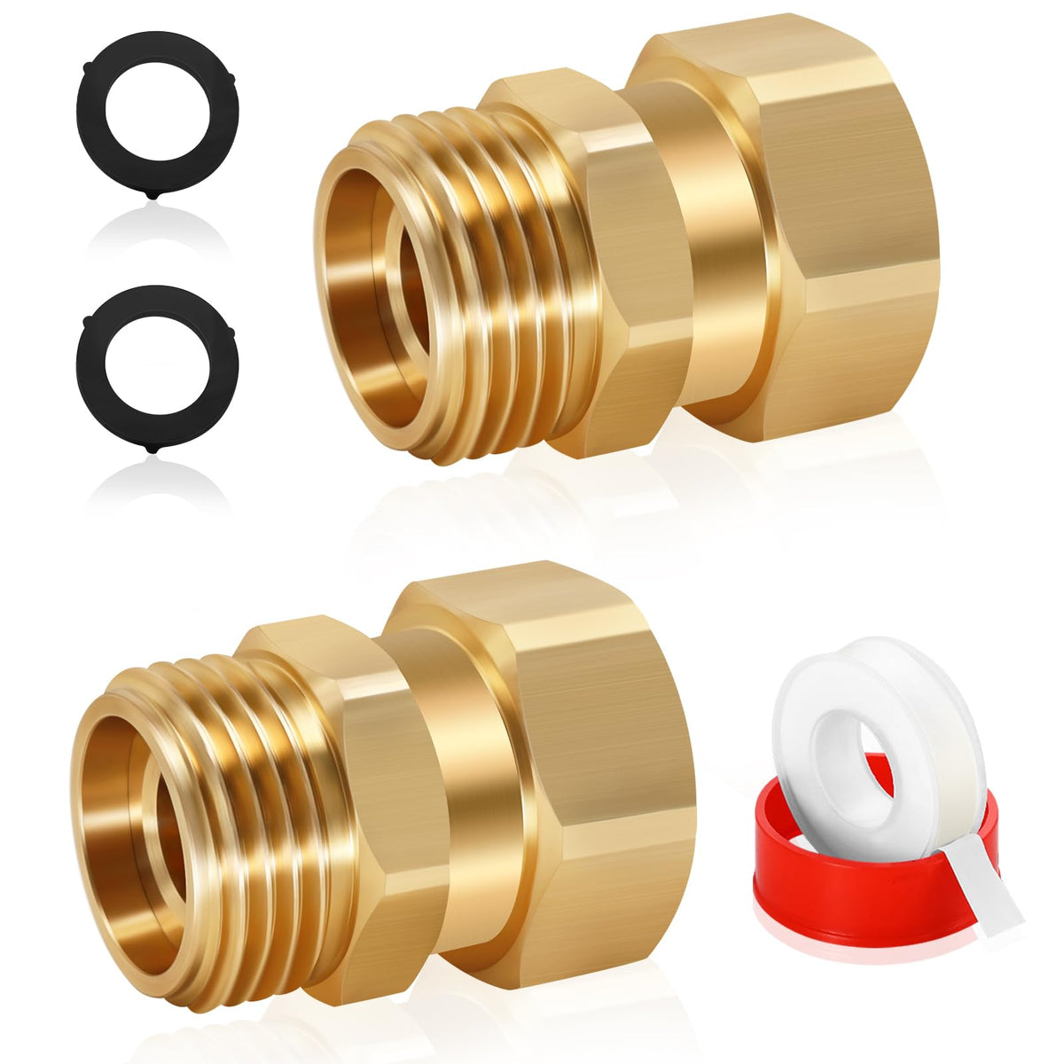 Boltigen garden hose swivel connector with 360-degree swivel for tangle-free watering