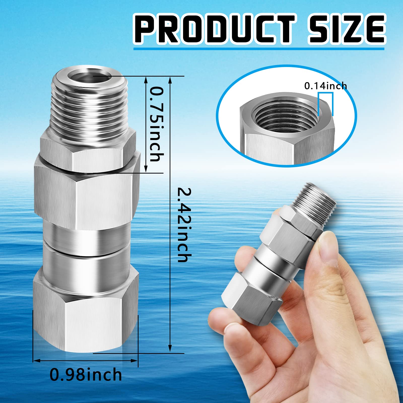 Boltigen swivel fits hot and cold water applications with reliability.