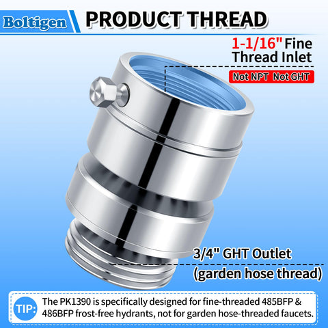 Boltigen PK1390 self-draining vacuum breaker prevents standing water after shutdown.