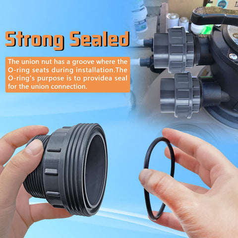 Boltigen PVC fitting allows disassembly for cleaning without breaking the piping network.