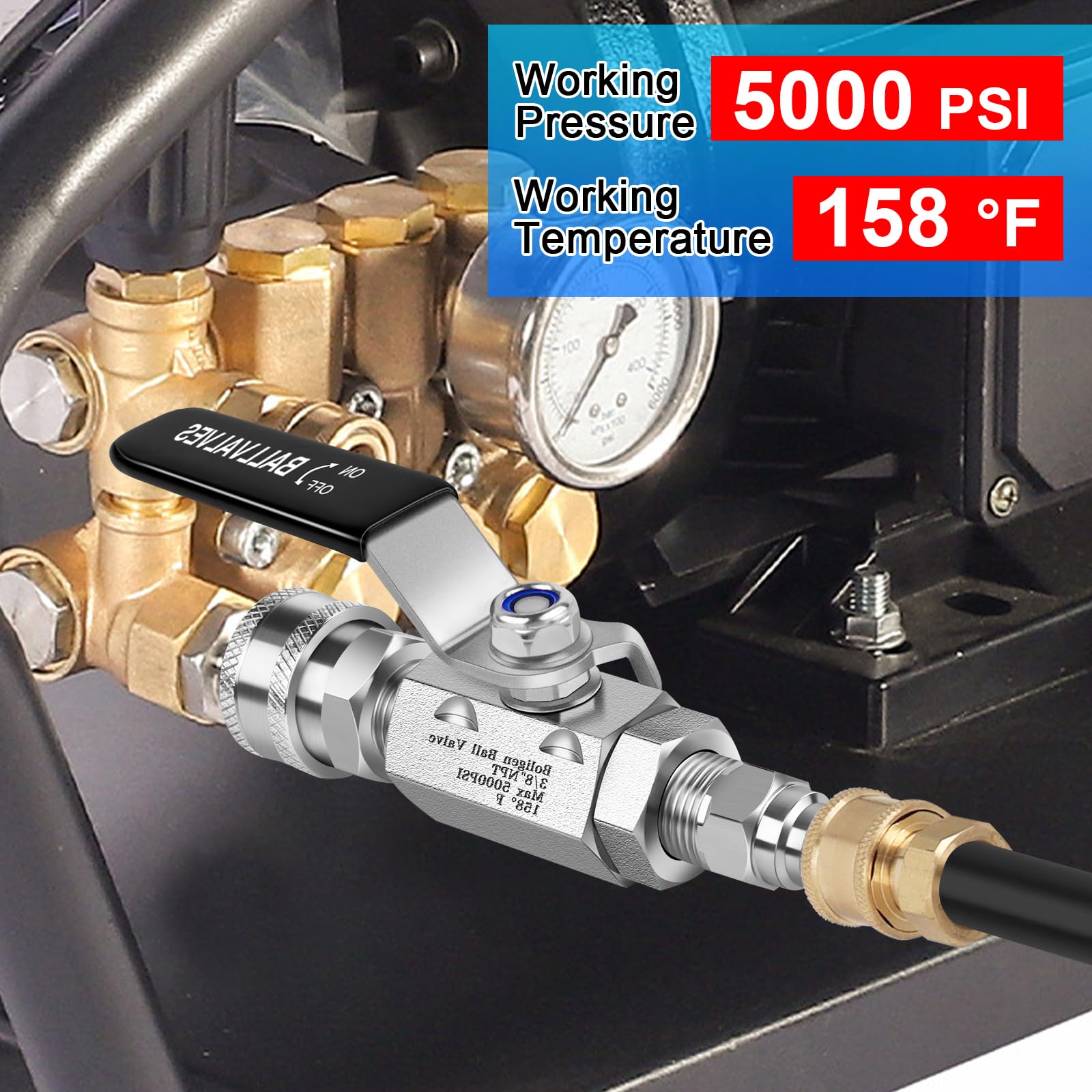 Boltigen sealing tape included aids watertight connections for safe cleaning.