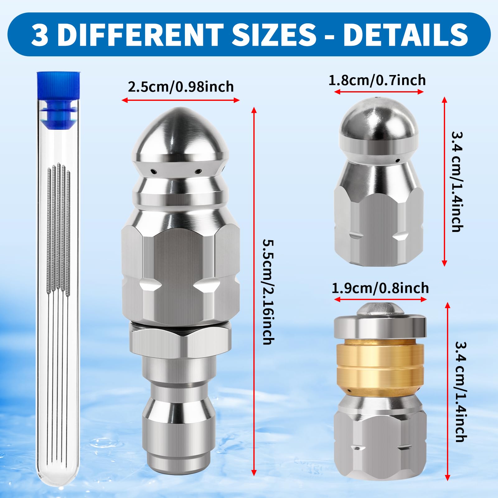 Boltigen button nose nozzle ideal for fast block flushing