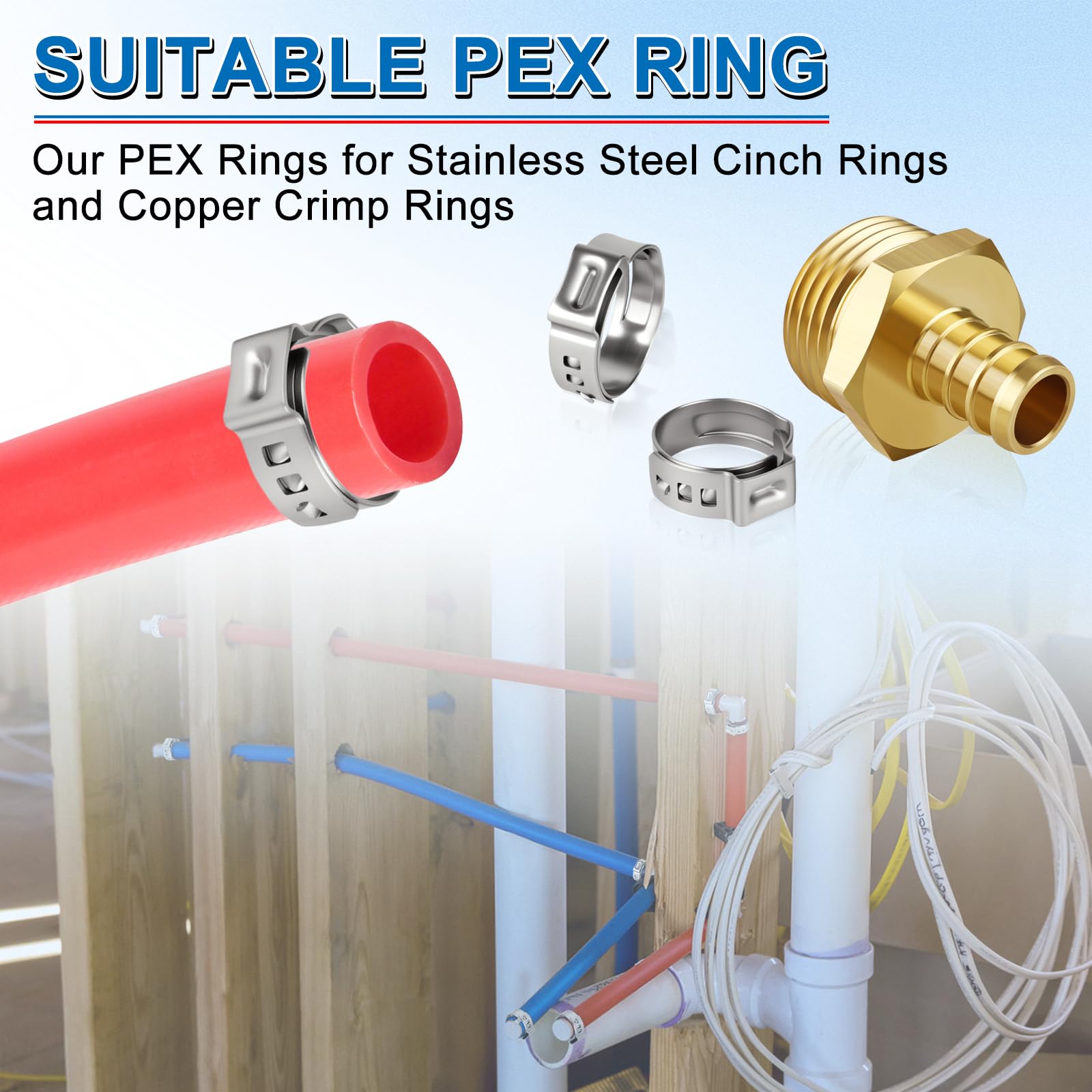 Stainless steel clamps with Boltigen adapters for secure sealing and durability.