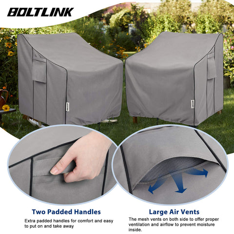 Boltlink cover with padded handles simplifies lifting and removal