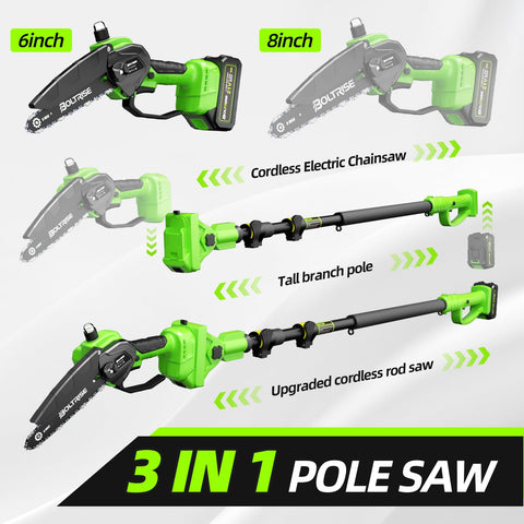 Boltrise 8-inch chain attachment for faster heavy-cut wood tasks.