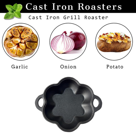 BOLVOUD Cast Iron Smoker Roaster durable construction for long-lasting cooking