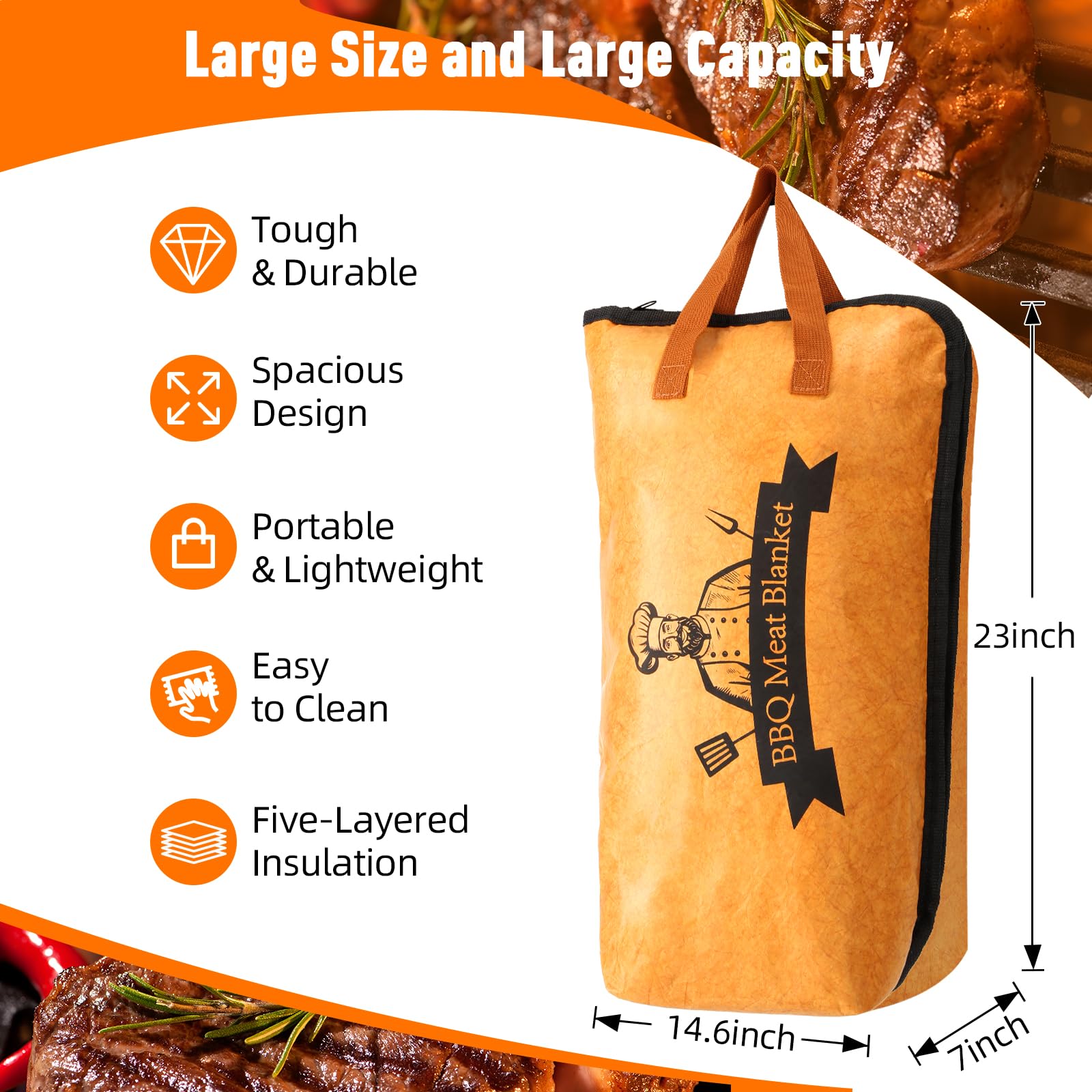 Bolycen BBQ blanket folded for portability and travel
