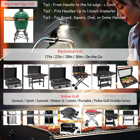 Bolycen grill light offers hands-free operation with automatic lid sensor.