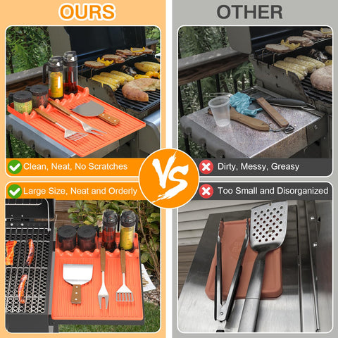 Bolycen heat-resistant silicone mat is dishwasher-safe for easy cleaning.