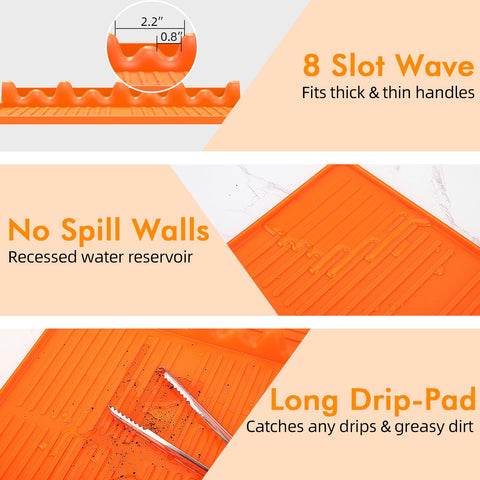 Bolycen silicone mat beside the side shelf for quick access during cooking.