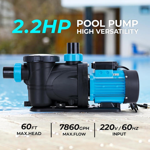 BOMGIE pool pump side view highlighting durable exterior and mounting