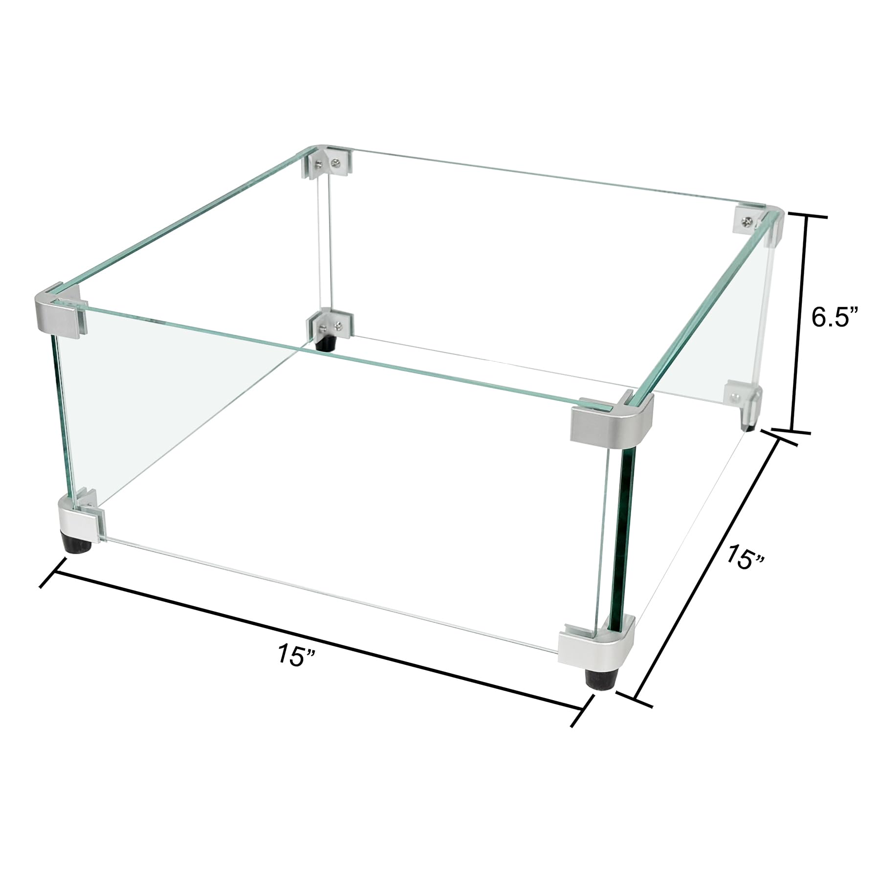 BOMINICA wind guard with rubber feet keeps the unit steady outdoors
