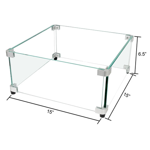 BOMINICA wind guard with rubber feet keeps the unit steady outdoors
