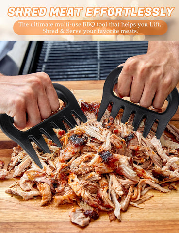 Bomis Meat Shredder Claws ergonomic grip for comfortable shredding.