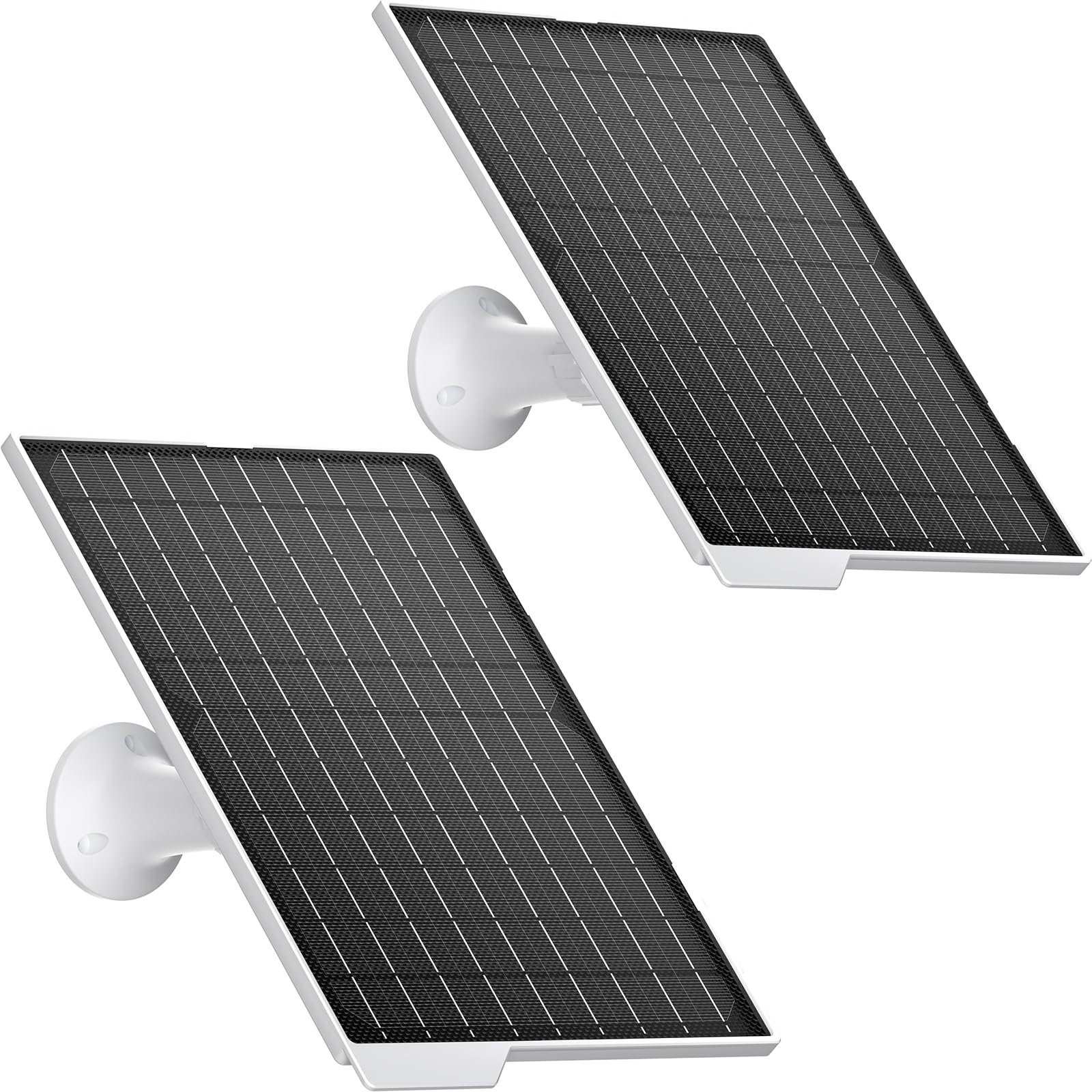 BONAI 2-pack 9W solar panel mounted on a wall powering a security camera