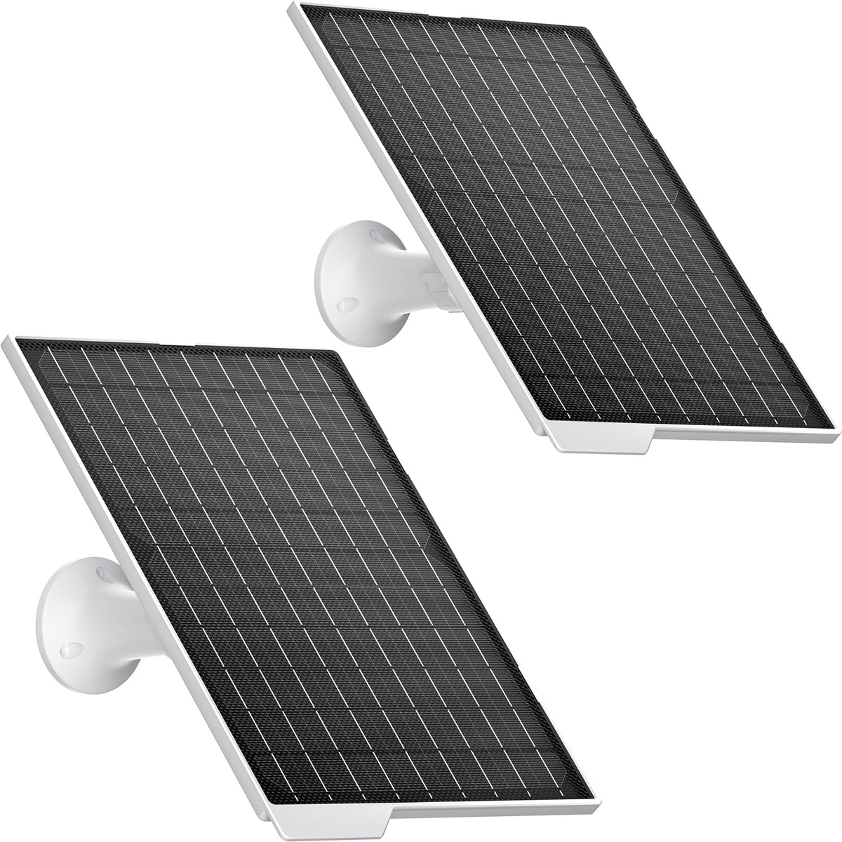 BONAI 2-pack 9W solar panel mounted on a wall powering a security camera