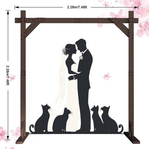 Bonastella indoor wedding arch event stage provides a stable framing for photos.